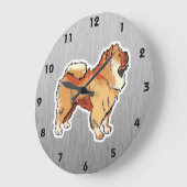 チョウ、メタルルック ラージ壁時計 (傾斜)