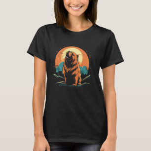 チョウ – Pet Dog Breed Moon Howling Tシャツ