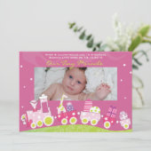 チョオチョオトレインベビー発表GreetiIngカード 案内状 (スタンド正面)