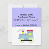 チョオチョオトレイン男の赤ちゃん招待状 招待状 (裏面)