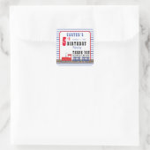 チョオチョオトレイン誕生日ありがとう スクエアシール (バッグ)