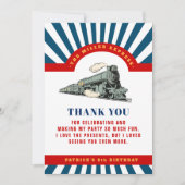 チョオチョオトレイン誕生日サンキューカード 招待状 (正面)