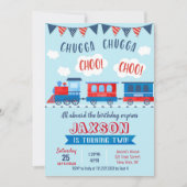 チョオチョオトレイン誕生日招待状 招待状 (正面)