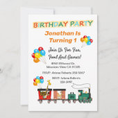 チョオチョオトレイン1st誕生日招待状 招待状 (正面)