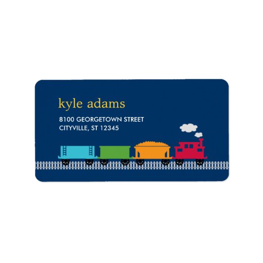 チョオトレインキッズ住所 シール (正面)