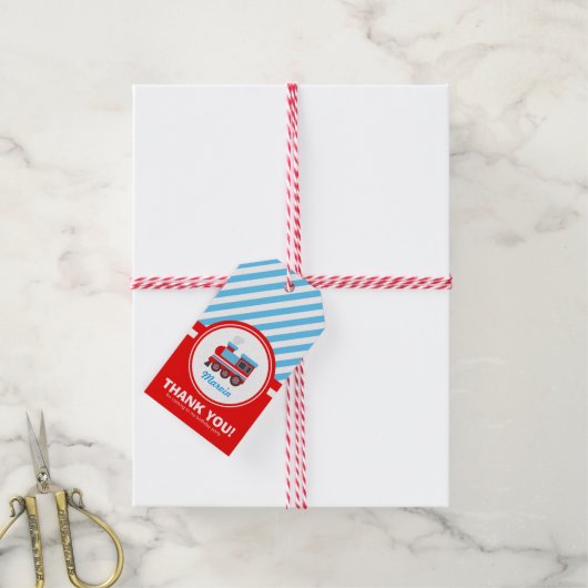 チョオトレインサンキューカード ギフトタグ (より糸付き)