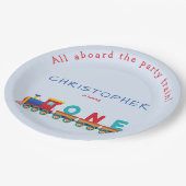 チョオトレインボーイズ1stバースデーブルーパーティー ペーパープレート (アングル)