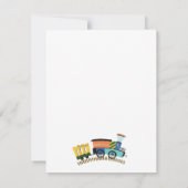 チョオトレイン子供の誕生日パーティーサンキューカード サンキューカード (裏面)