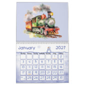チョオ列車エンジン子供たち カレンダー (1月 2027)