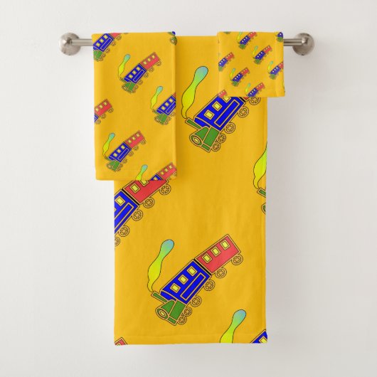 チョオ列車キッズイエロー バスタオルセット (インサイチュ)