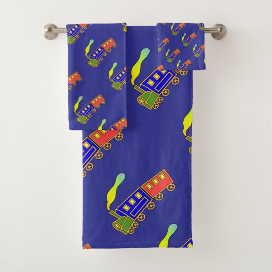 チョオ列車キッズブルー バスタオルセット (インサイチュ)