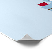 チョオ動物列車誕生日バナーサイン ポスター (角)