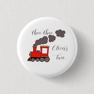 チョオ私は2つの赤い電車の誕生日だ 缶バッジ