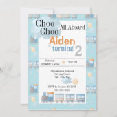 チョオ誕生日ボーイパーティー招待状 招待状 (正面)