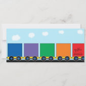 チョカラフルチョトレイン誕生日招待状 招待状 (裏面)