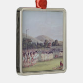 チョクトー族の球演劇のダンス1834-35年 メタルオーナメント (右)