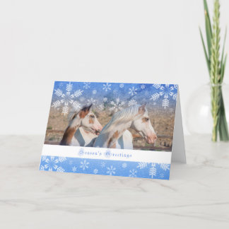 チョクトー牝馬と子馬 - 5x7 ホリデーカード