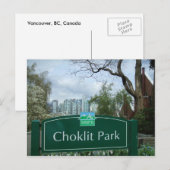 チョクリットパークバンクーバーBC ポストカード (正面/裏面)