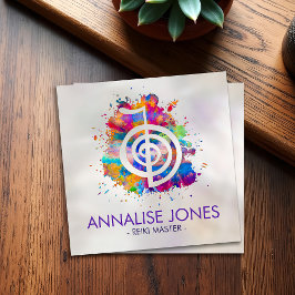 チョクレイインカラフル（ばちゃばちゃ）跳ねる スクエア名刺