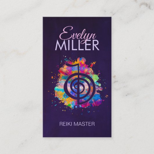 チョクレイインカラフル（ばちゃばちゃ）跳ねる 名刺 (正面)