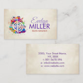 チョクレイインカラフル（ばちゃばちゃ）跳ねる 名刺 (正面/裏面)