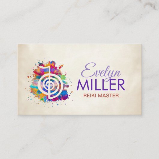 チョクレイインカラフル（ばちゃばちゃ）跳ねる 名刺 (正面)