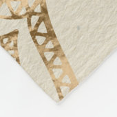 チョクレイパステル金ゴールドロータスマンダラ フリースブランケット (角)