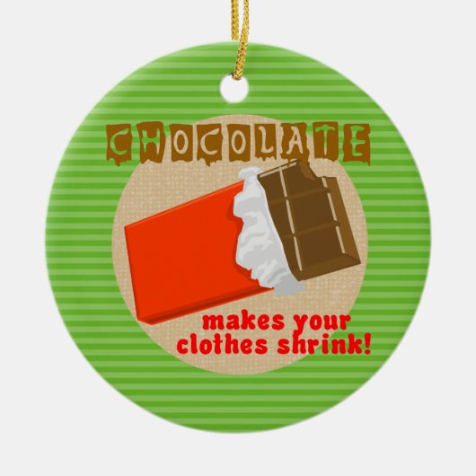チョコおもしろいことわざクリスマスオーナメント セラミックオーナメント (正面)