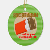 チョコおもしろいことわざクリスマスオーナメント セラミックオーナメント (左)