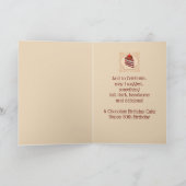 チョコおもしろいケーキ30th30誕生日カード カード (内部)