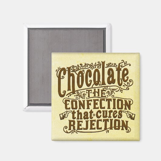 チョコおもしろいコレートライター拒絶反応キュア マグネット (正面/裏面)