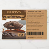 チョコおもしろいスプレッドラベルという名前のチョコホリック フードラベル (シングルラベル)