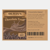 チョコおもしろいトリートラベルという名前のチョコホリック ラッピングペーパーシート (正面)