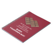 チョコおもしろいバーバレンタインのメッセージ ノートブック (左側)