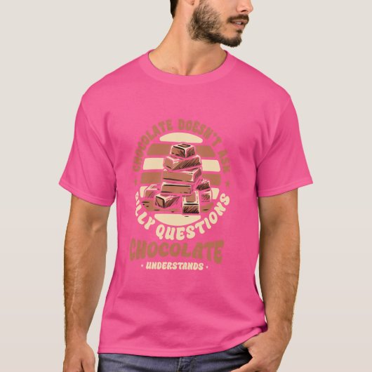 チョコおもしろいラバーチョコレートドゥ2019T 頼 Tシャツ (正面)