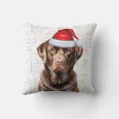 チョコおもしろいラブラドールレトリエバードッグクリスマス クッション (裏面)