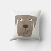 チョコおもしろいラブラドールレトリエバードッグ名前をカスタムする クッション (裏面)