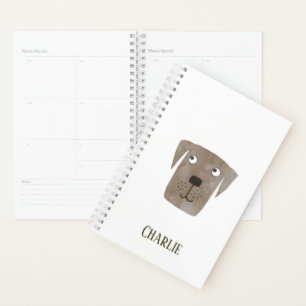 チョコおもしろいラブラドールレトリエバードッグ名前をカスタムする プランナー手帳