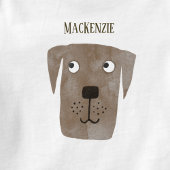 チョコおもしろいラブラドールレトリエバードッグ名前をカスタムする ベビーボディスーツ