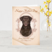 チョコおもしろいラボ母のデイカード カード (黄色い花)