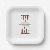 チョコおもしろいレート ペーパープレート (正面)