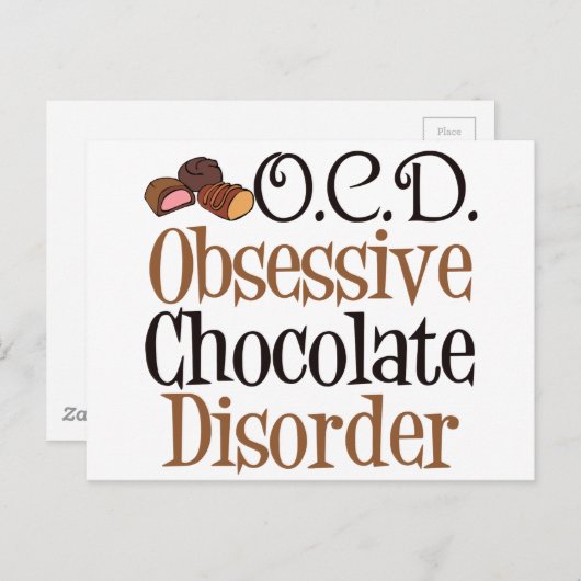 チョコおもしろいレート ポストカード (正面/裏面)