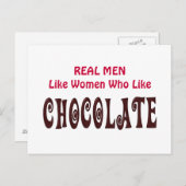 チョコおもしろい実在ーが好きな女性が好きな男性 ポストカード (正面/裏面)