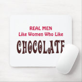 チョコおもしろい実在ーが好きな女性が好きな男性 マウスパッド (マウス)
