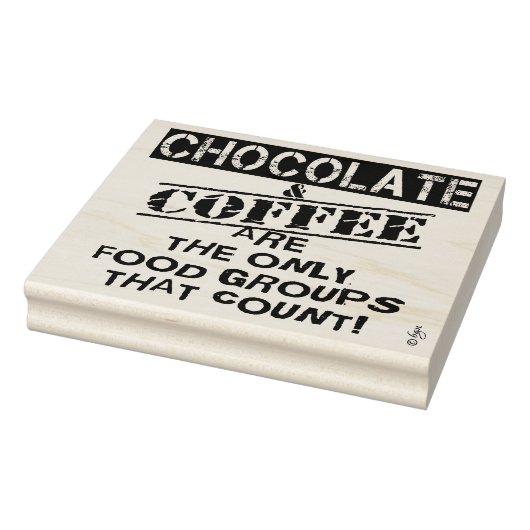 チョコおもしろい&コーヒーウッドアートスタンプ， 4 x 5 ラバースタンプ (スタンプ)