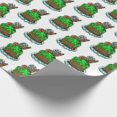 チョコお洒落レートお誕生日ケーキ ラッピングペーパー (角)