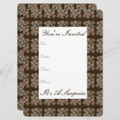 チョコかわいらしレート紙招待状 招待状 (正面/裏面)