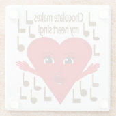 「チョコで歌うハート!」 歌うハート ガラスコースター (裏面)