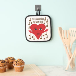 「チョコで歌うハート!」 歌うハート 鍋敷き