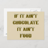 チョコもしじゃなくて食べ物じゃないんだ ポストカード (正面/裏面)